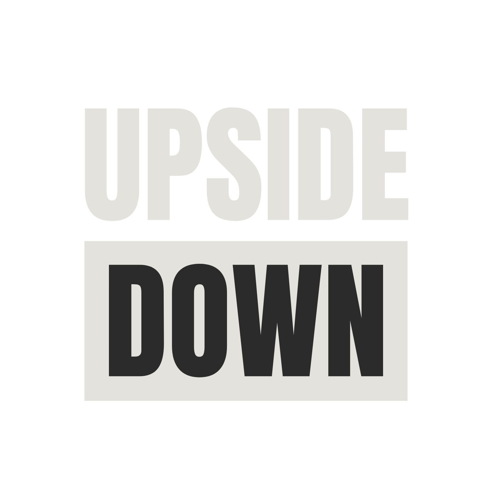 Oversized upside down