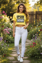 Women crop top upside down