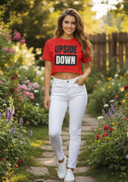 Women crop top upside down