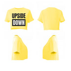 Women crop top upside down