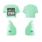 Women crop top upside down