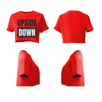 Women crop top upside down