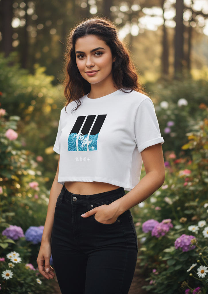 Women Crop Top Sea