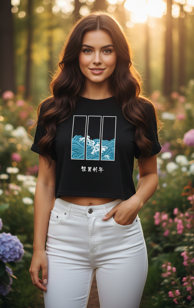 Women Crop Top Sea