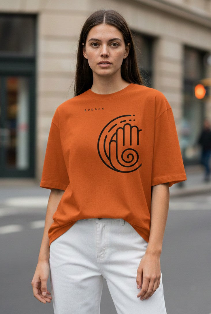 Women oversize Buddha