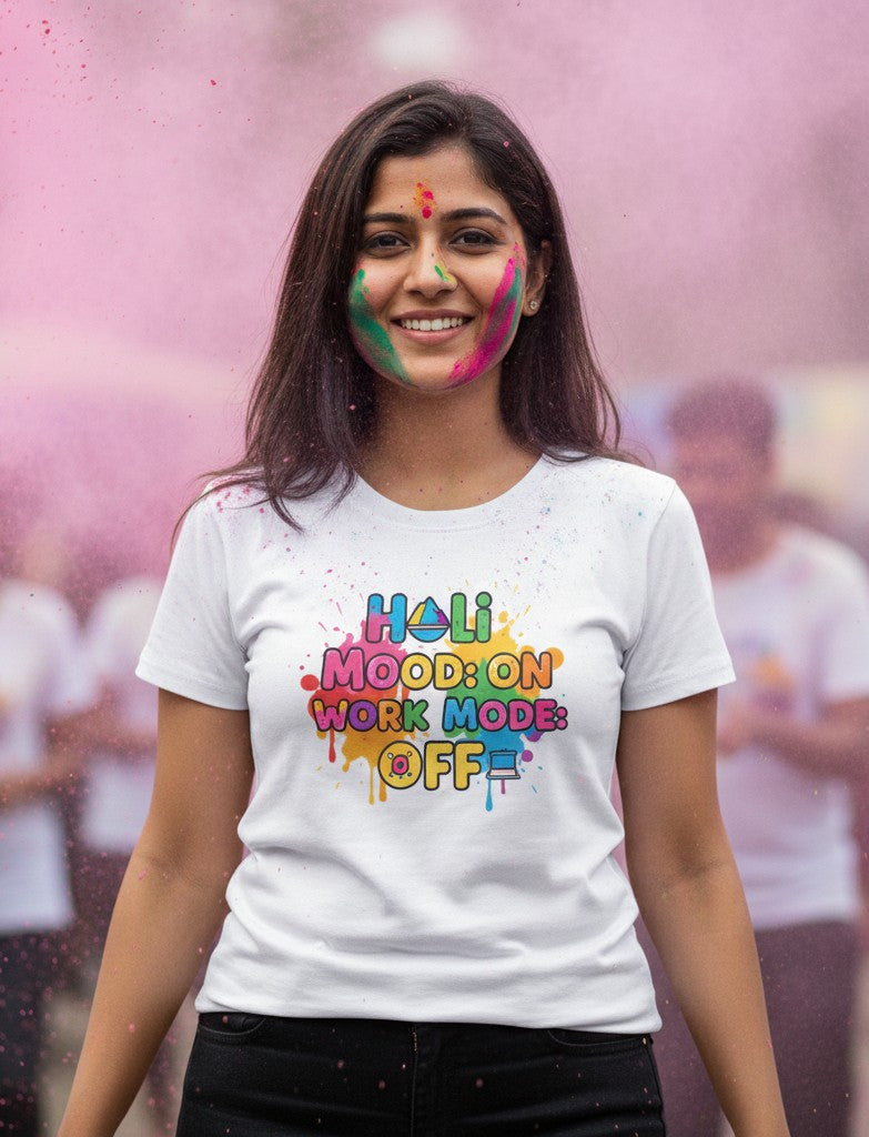 Women tees Holi Mood
