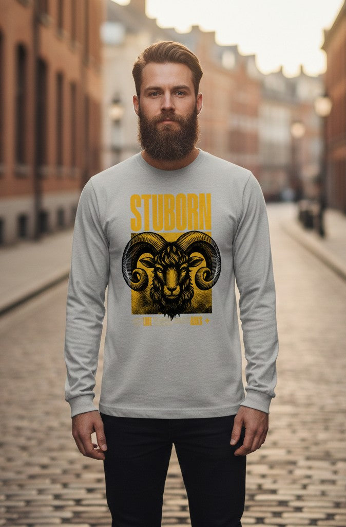 Men Full length tees stubborn