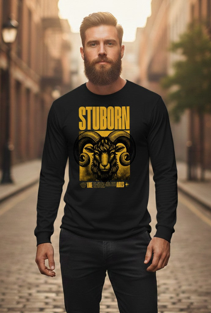 Men Full length tees stubborn