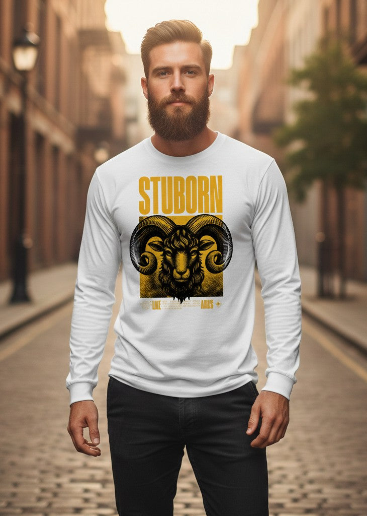 Men Full length tees stubborn