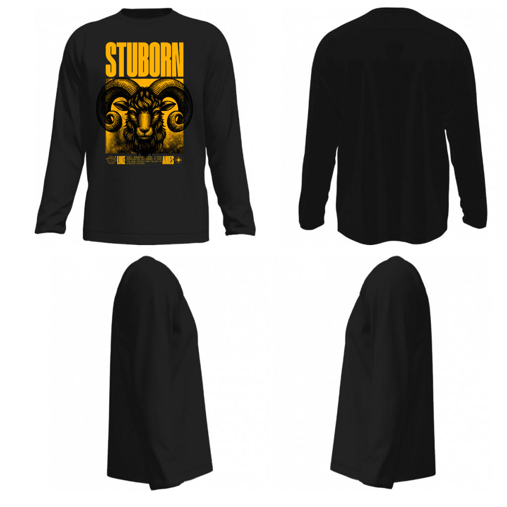 Men Full length tees stubborn