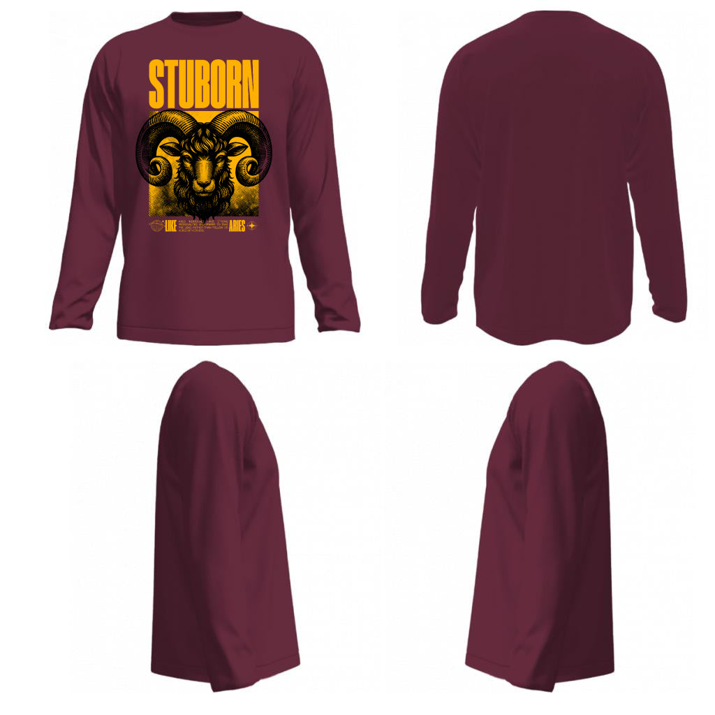 Men Full length tees stubborn