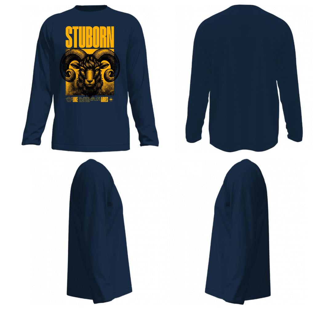 Men Full length tees stubborn
