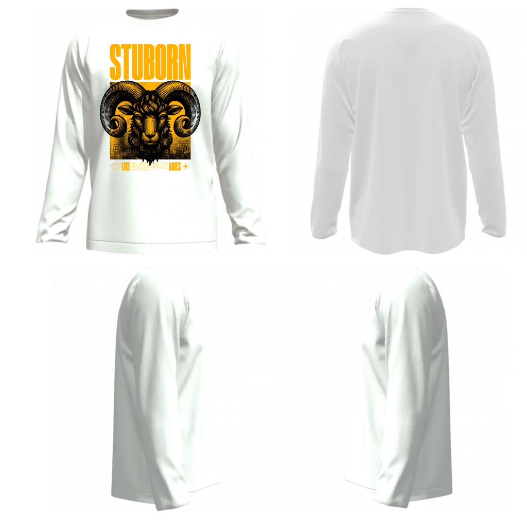 Men Full length tees stubborn