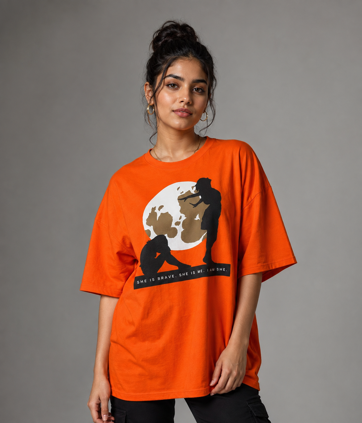 Women's Oversized Cotton T-Shirt – SHE Print