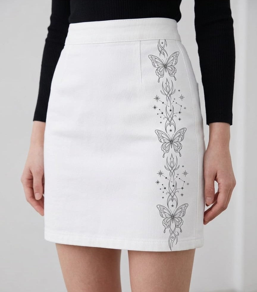 CottonX Butterfly Bloom Mini Skirt