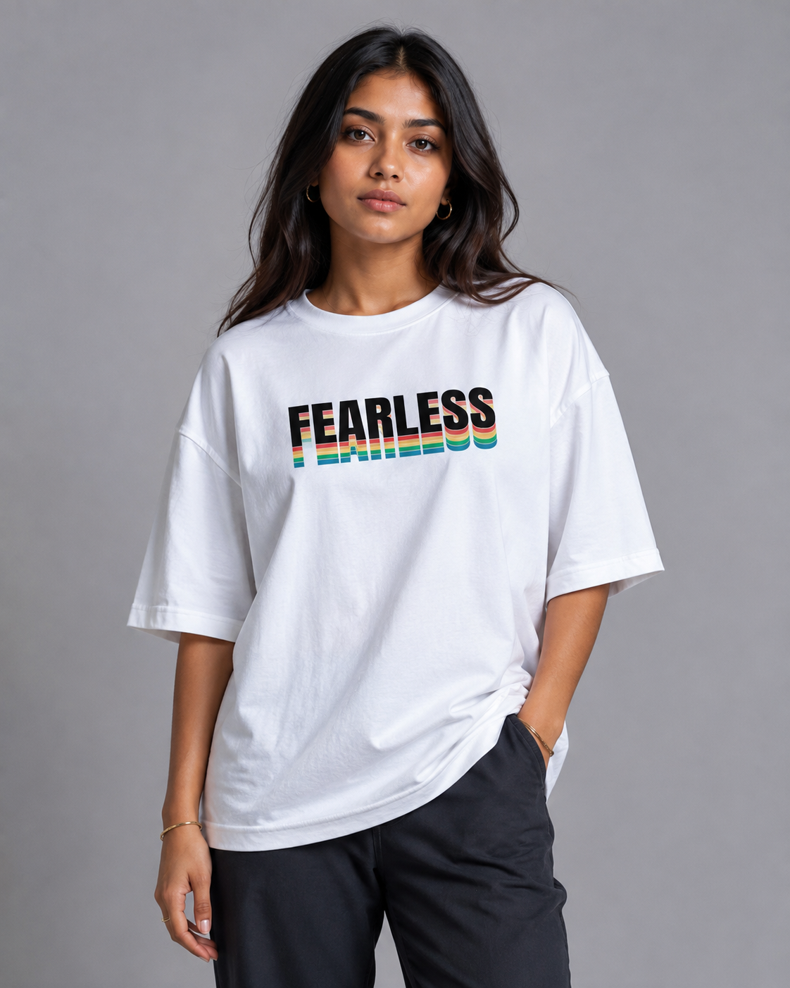 Women oversize fearless