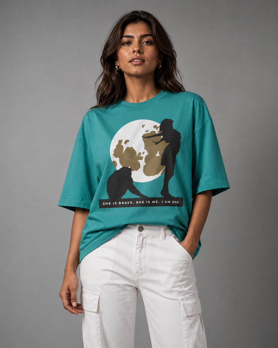 Women's Oversized Cotton T-Shirt – SHE Print